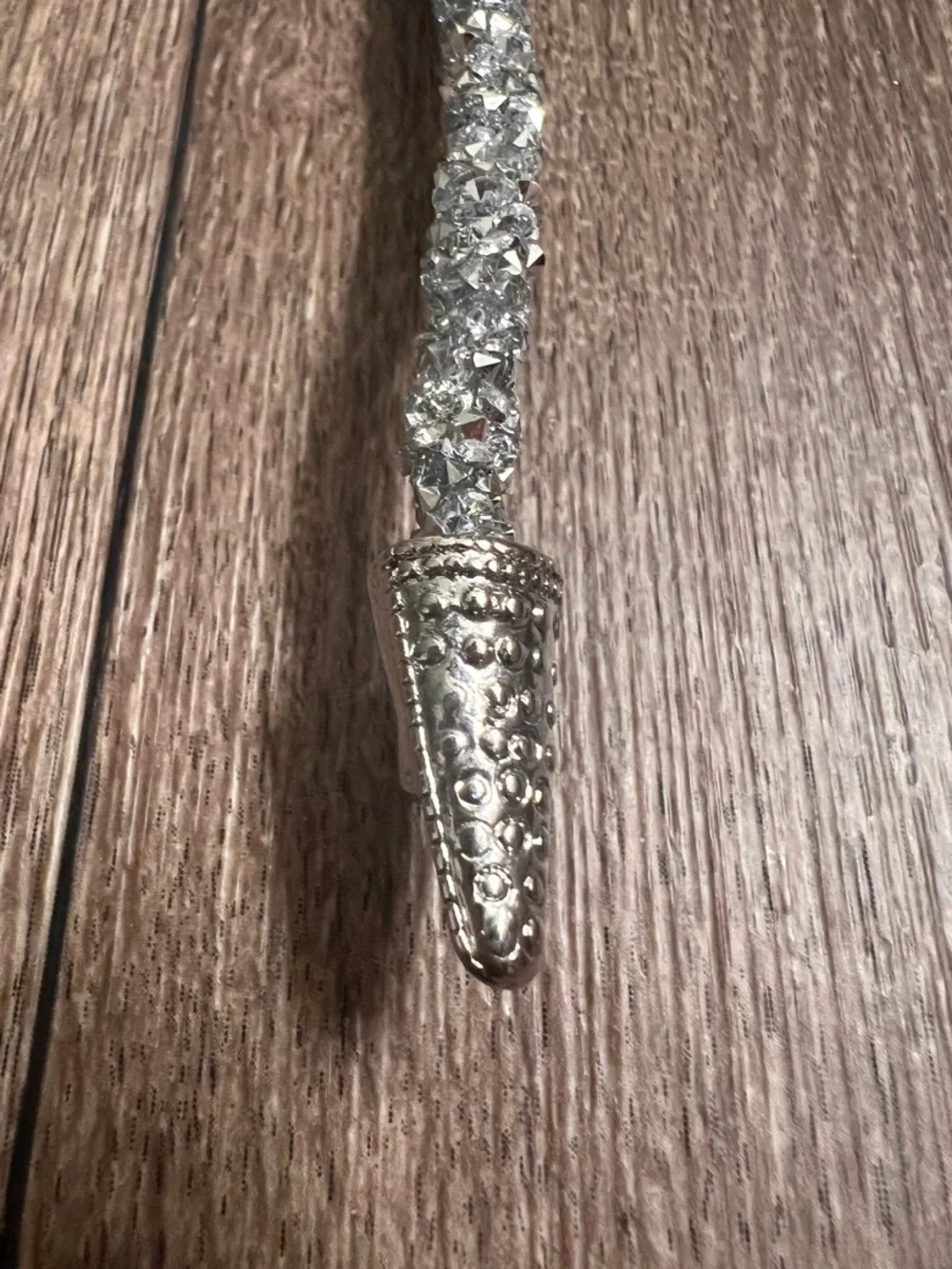 Swarovski glittery silver